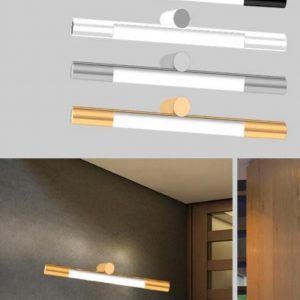 גוף תאורה דקו לד T8 20W לקיר שחור/לבן/זהב/כסוף