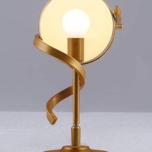 מנורת שבת גלוב דו מצבי שולחני/קיר + נורת לד E27 10W גוון אור CCT שחור/זהב